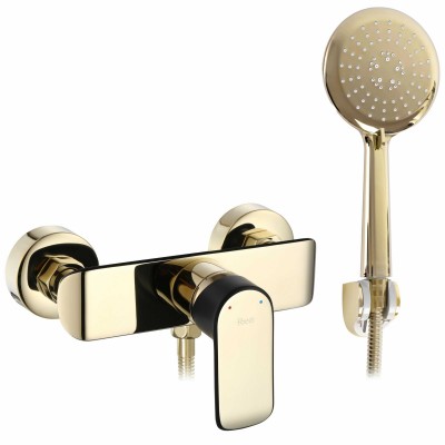 Смеситель для душа наружного монтажа REA BLOOM BLACK/GOLD